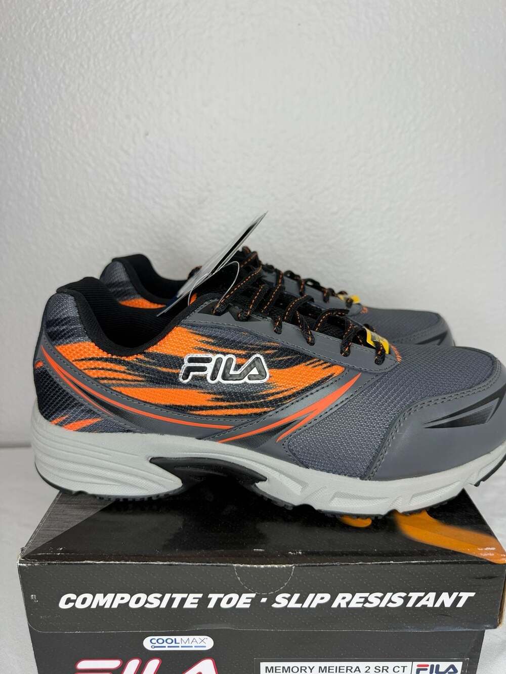 Fila Memory Meiera 2 SR CT Size 7.5 Gray Composite Toe Shoes